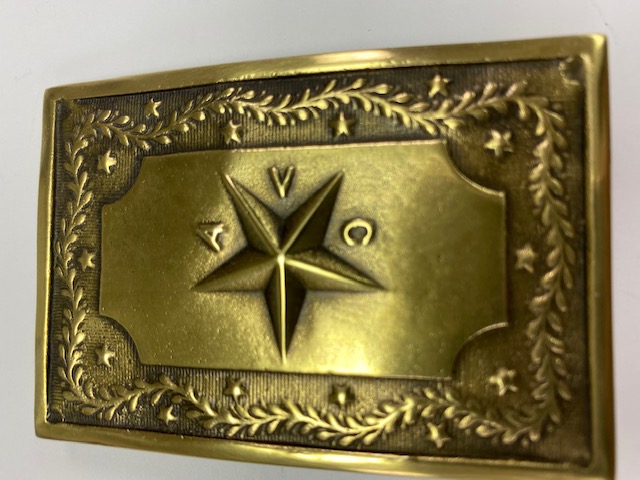 Belt Plate - 1-Piece Solid Brass AVC Alabama